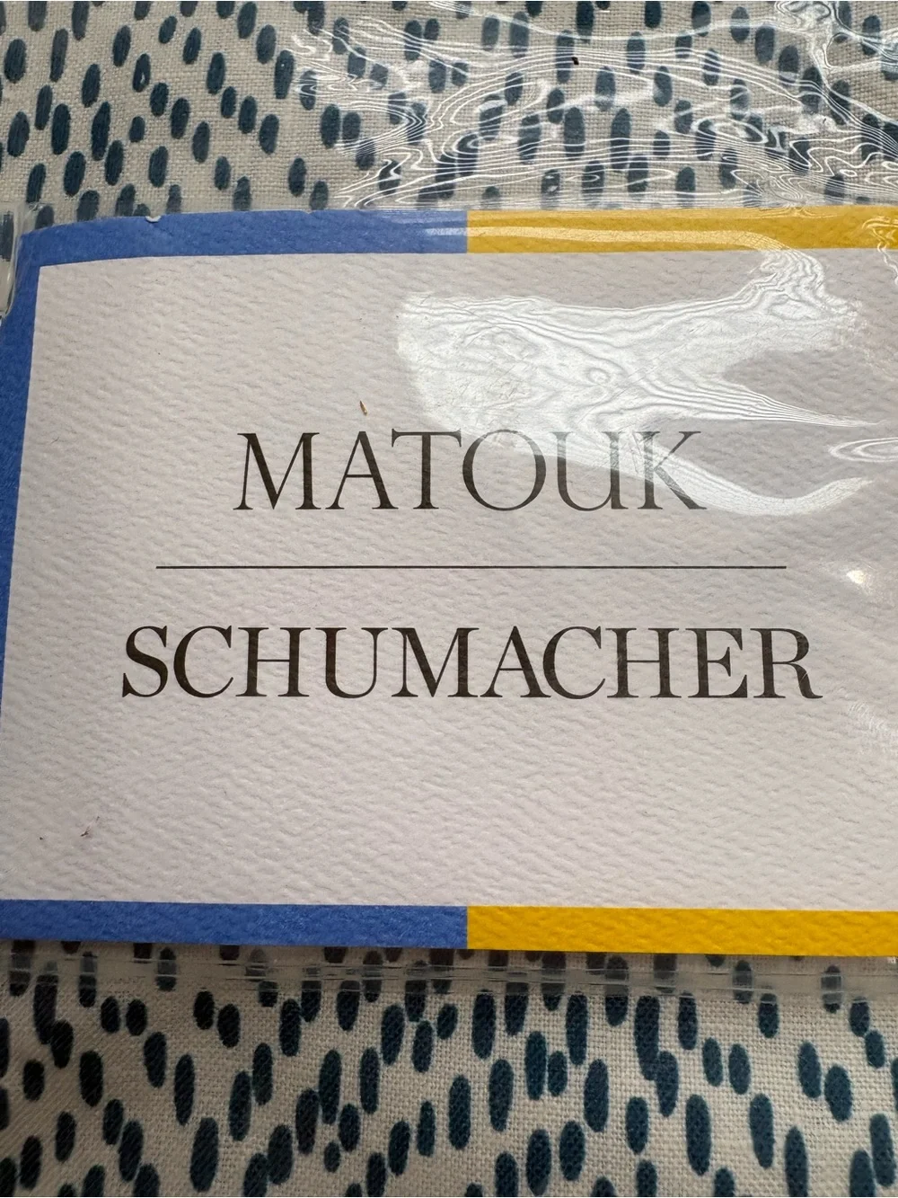 NEW Matouk Duma Diamond Linen Napkin Set- set of 4 - in blue